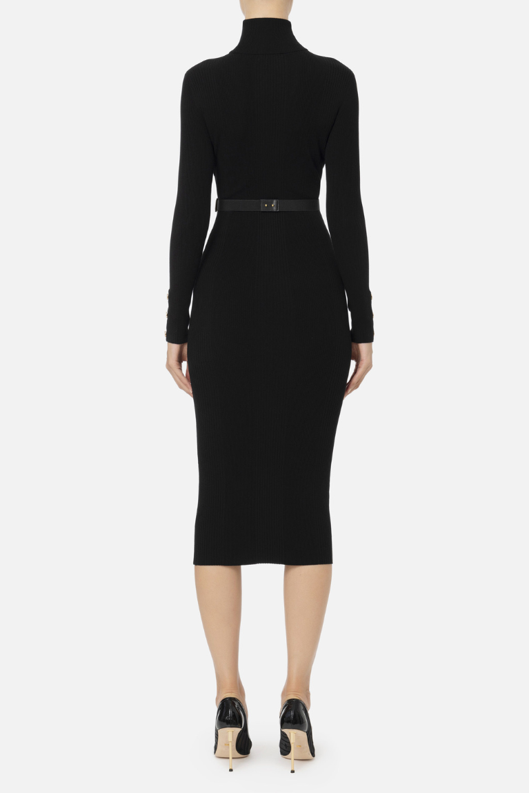 Vestido com cinto Elisabetta Franchi